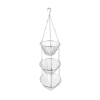  Fox Run 32 In. H X 11 In. W X 11 In. L Chrome Silver Steel Three Tier Hanging Baskets