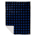  Carstens Inc 68 In. H X 2 In. W X 54 In. L Blue/Black/White Polyester Plush Throw Blanket