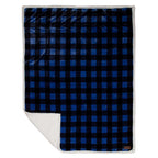  Carstens Inc 68 In. H X 2 In. W X 54 In. L Blue/Black/White Polyester Plush Throw Blanket