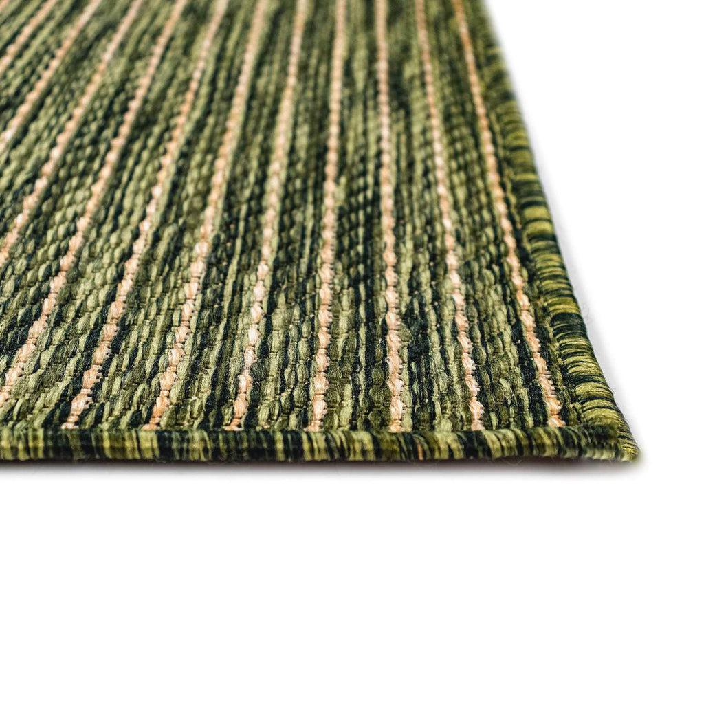  Liora Manne 7.83 Ft. W X 9.83 Ft. L Green Texture Stripe Polypropylene Accent Rug