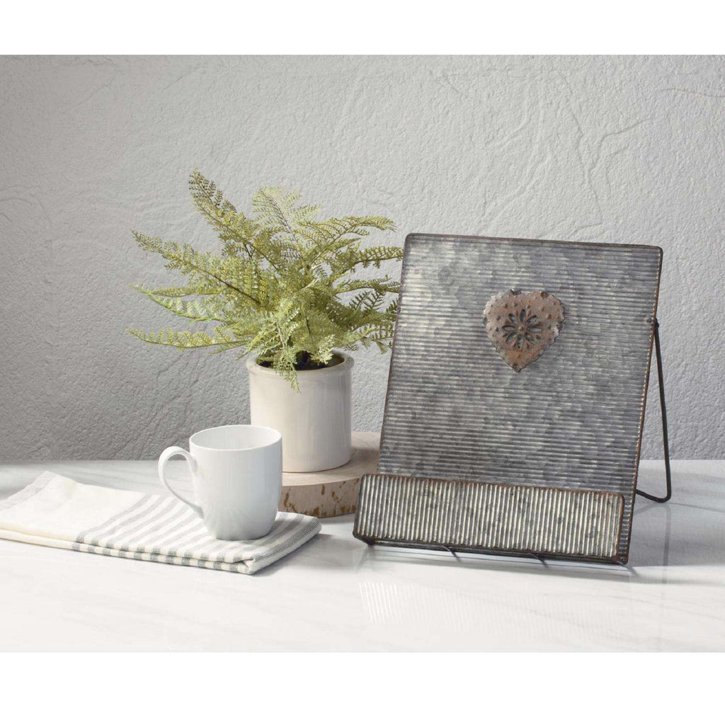  Tripar 13.75 In. H X 11.25 In. W X 11.4 In. L Galvanized Gray Metal Cookbook Stand