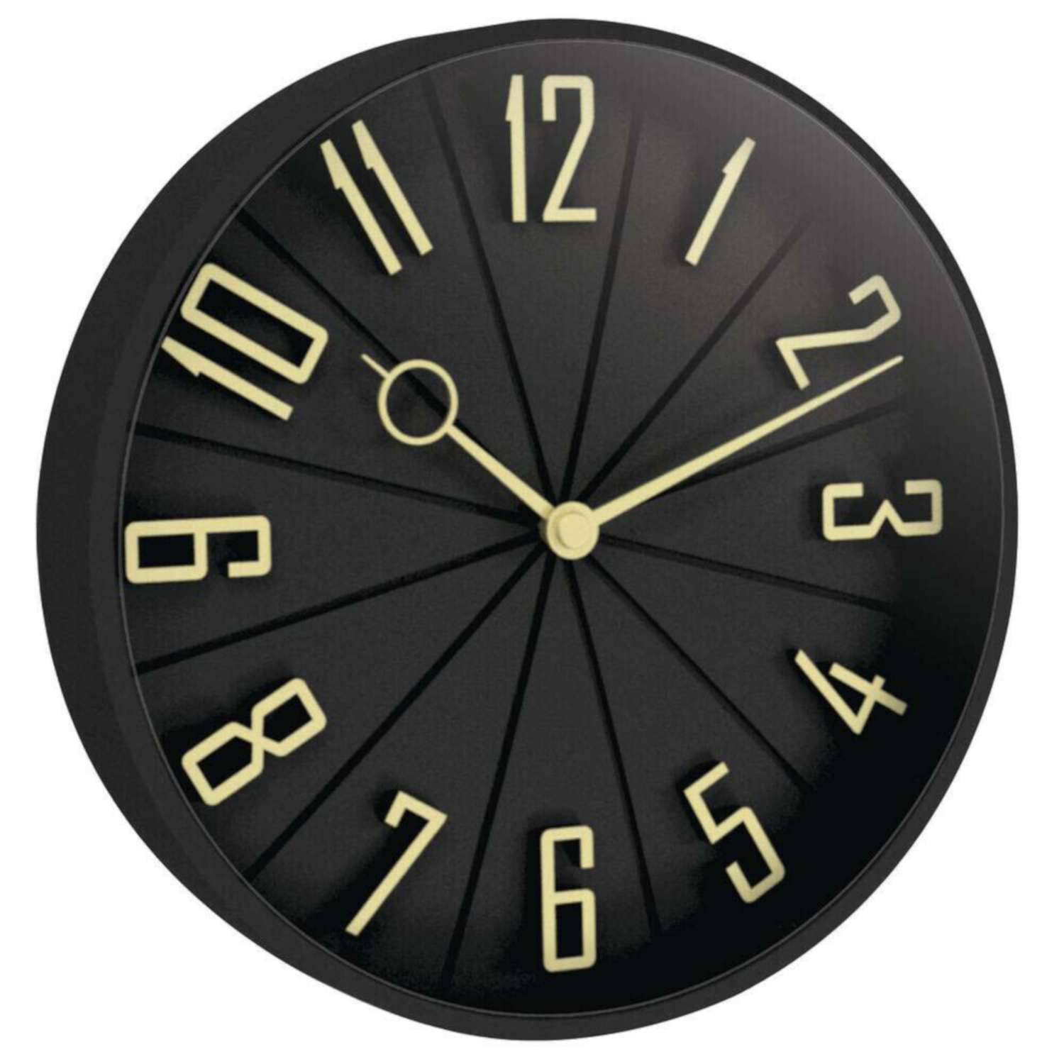  Westclox 12 In. L X 12 In. W Indoor Modern Analog Wall Clock Glass/Plastic Black
