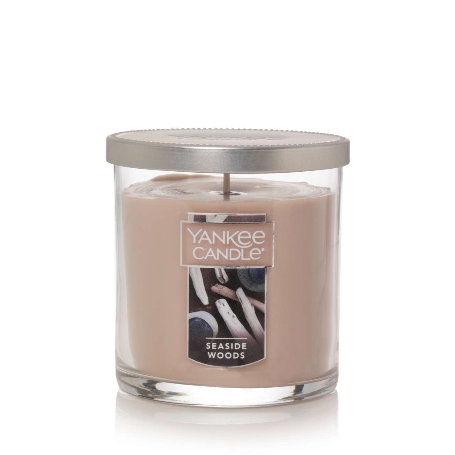  Yankee Candle Tan Seaside Woods Scent Regular Tumbler Candle 7 Oz