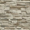  RoomMates 20.5 In. W X 16.5 Ft. L Brown Stacked Stone Vinyl Peel And Stick Wallpaper