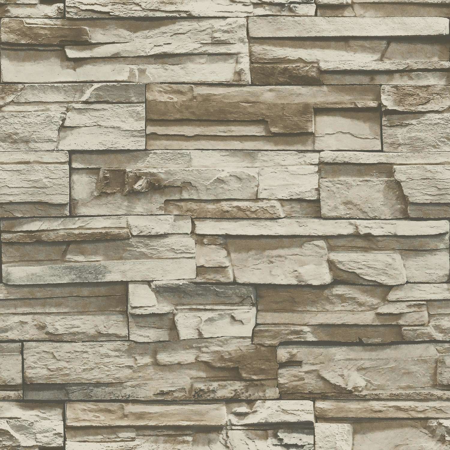  RoomMates 20.5 In. W X 16.5 Ft. L Brown Stacked Stone Vinyl Peel And Stick Wallpaper