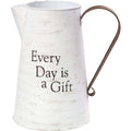  Precious Moments 9 In. H Distressed White Metal/Wood Decorative Vase