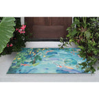  Liora Manne Illusions 1-1/2 Ft. W X 2-1/2 Ft. L Seafoam Casual Polyester Door Mat