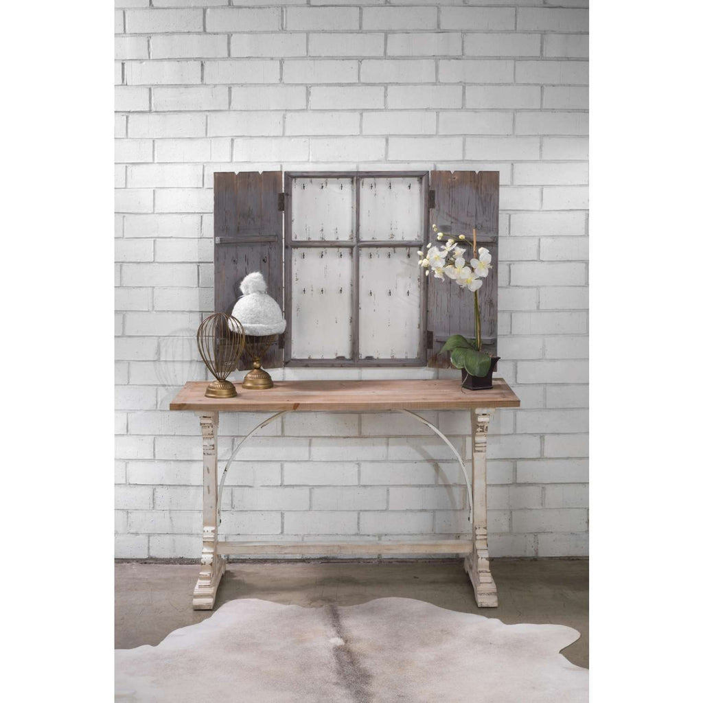  Tripar 31 In. H X 22.25 In. W X 3.4 In. L Weathered Gray Wood Wall Jewelry Armoire
