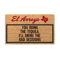  El Arroyo 24 In. W X 36 In. L Brown You Bring The Tequila I'll Bring The Bad Decisions Coir/Rubber D