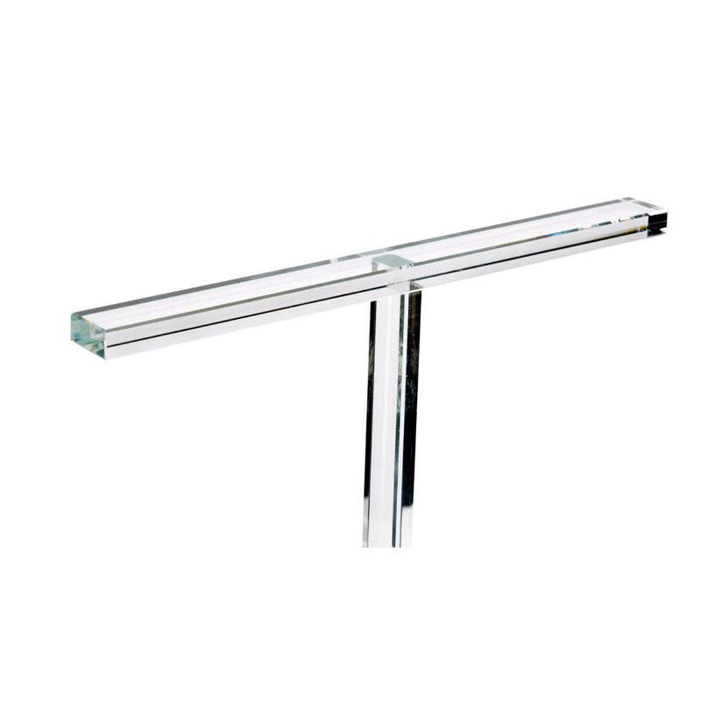  Tripar 14.5 In. H X 5.4 In. W X 9.15 In. L Clear Glass/Metal Double T-Bar Jewelry Stand