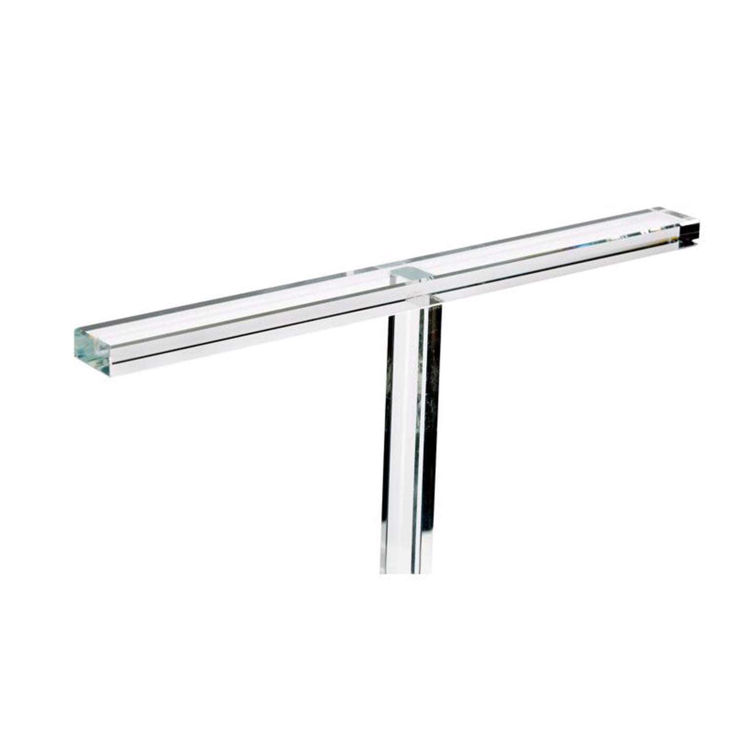  Tripar 14.5 In. H X 5.4 In. W X 9.15 In. L Clear Glass/Metal Double T-Bar Jewelry Stand