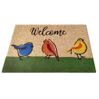  First Concept 18 In. W X 30 In. L Multi-Color Welcome Birds Coir Door Mat