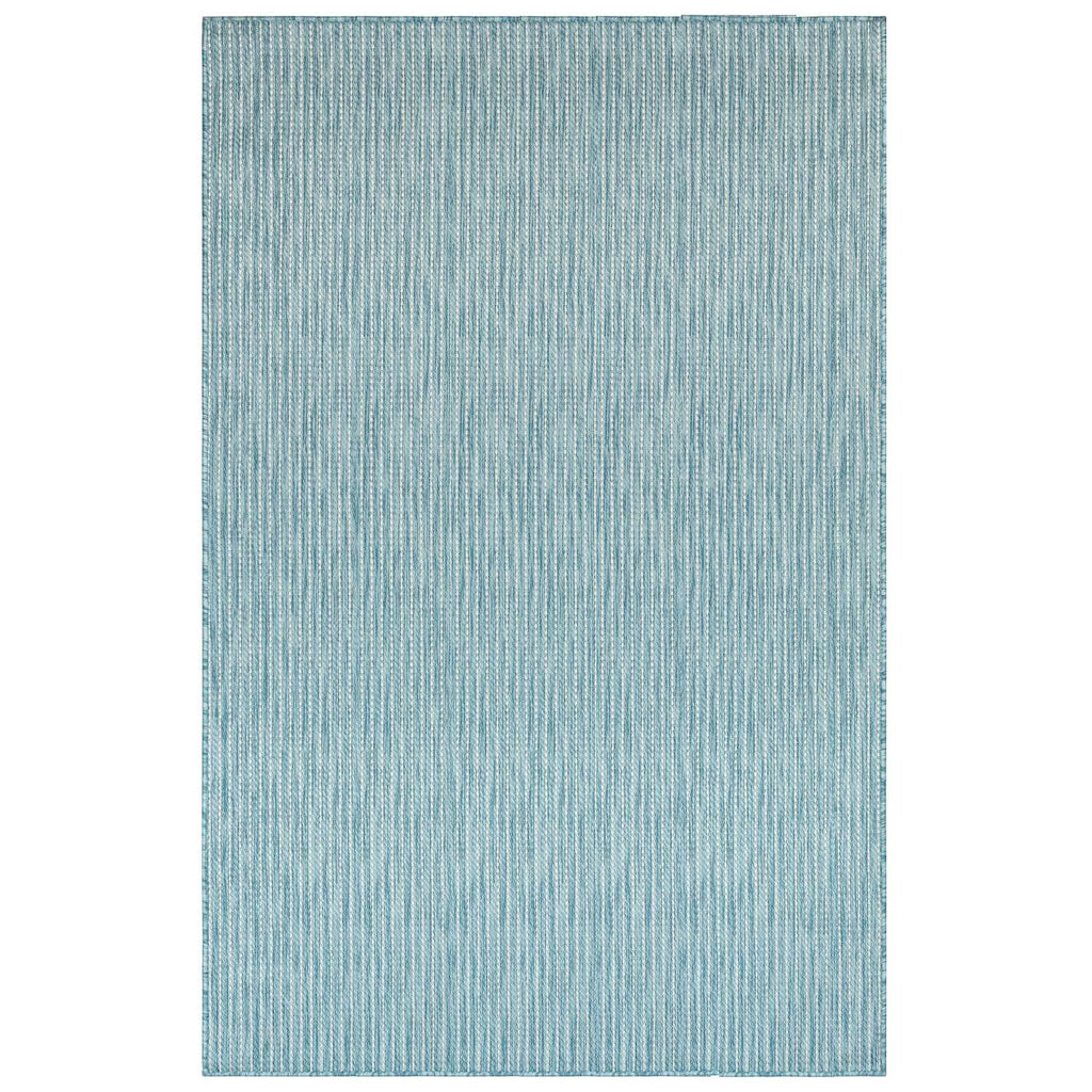  Liora Manne 6.5 Ft. W X 9.33 Ft. L Blue Texture Stripe Polypropylene Accent Rug