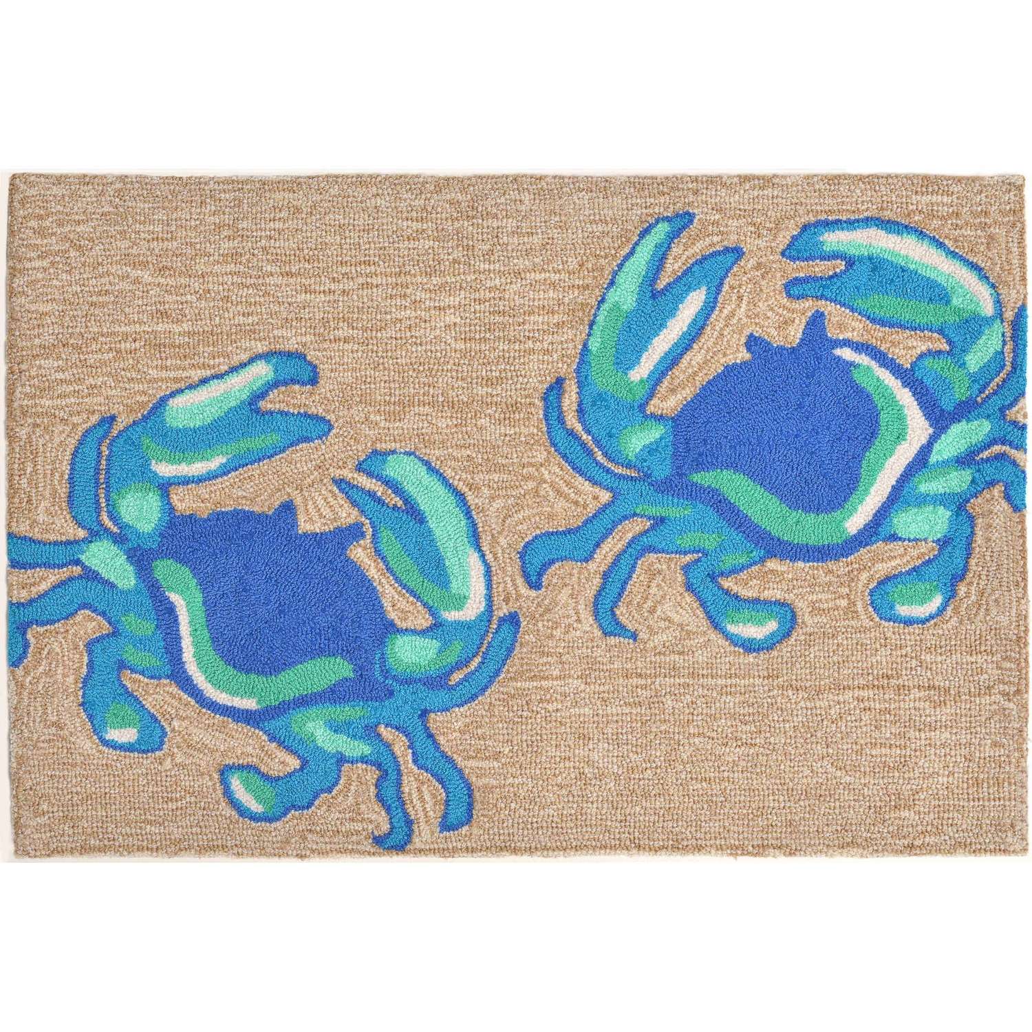  Liora Manne Frontporch 1.67 Ft. W X 2.5 Ft. L Brown Crabs Polyester Accent Rug