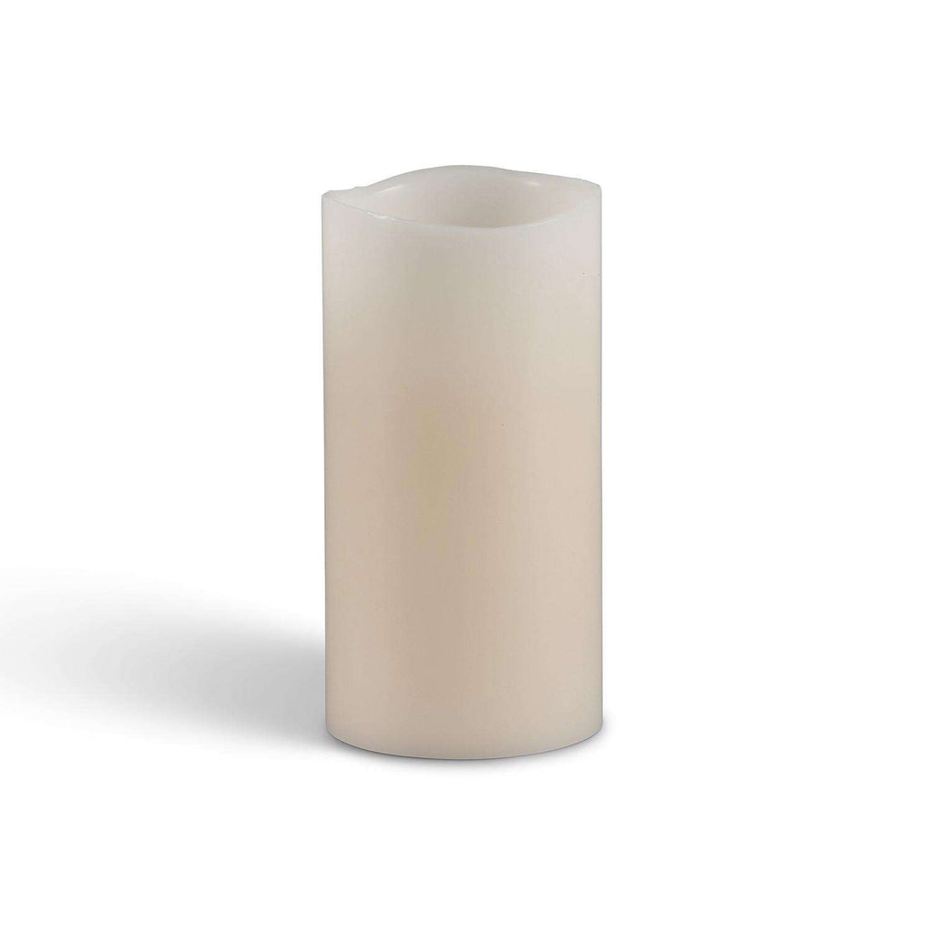  Everlasting Glow Bisque Vanilla Scent Wavy Edge Pillar Flameless Flickering Candle