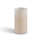  Everlasting Glow Bisque Vanilla Scent Wavy Edge Pillar Flameless Flickering Candle