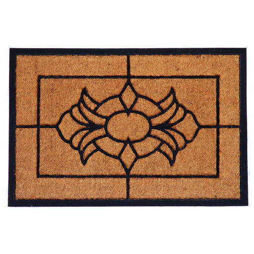  Calloway Mills Viola 2 W X 3 L Black/Brown Rectangle Coir Door Mat