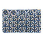  Entryways 30 In. W X 18 In. L Blue Scalloped Coir Door Mat