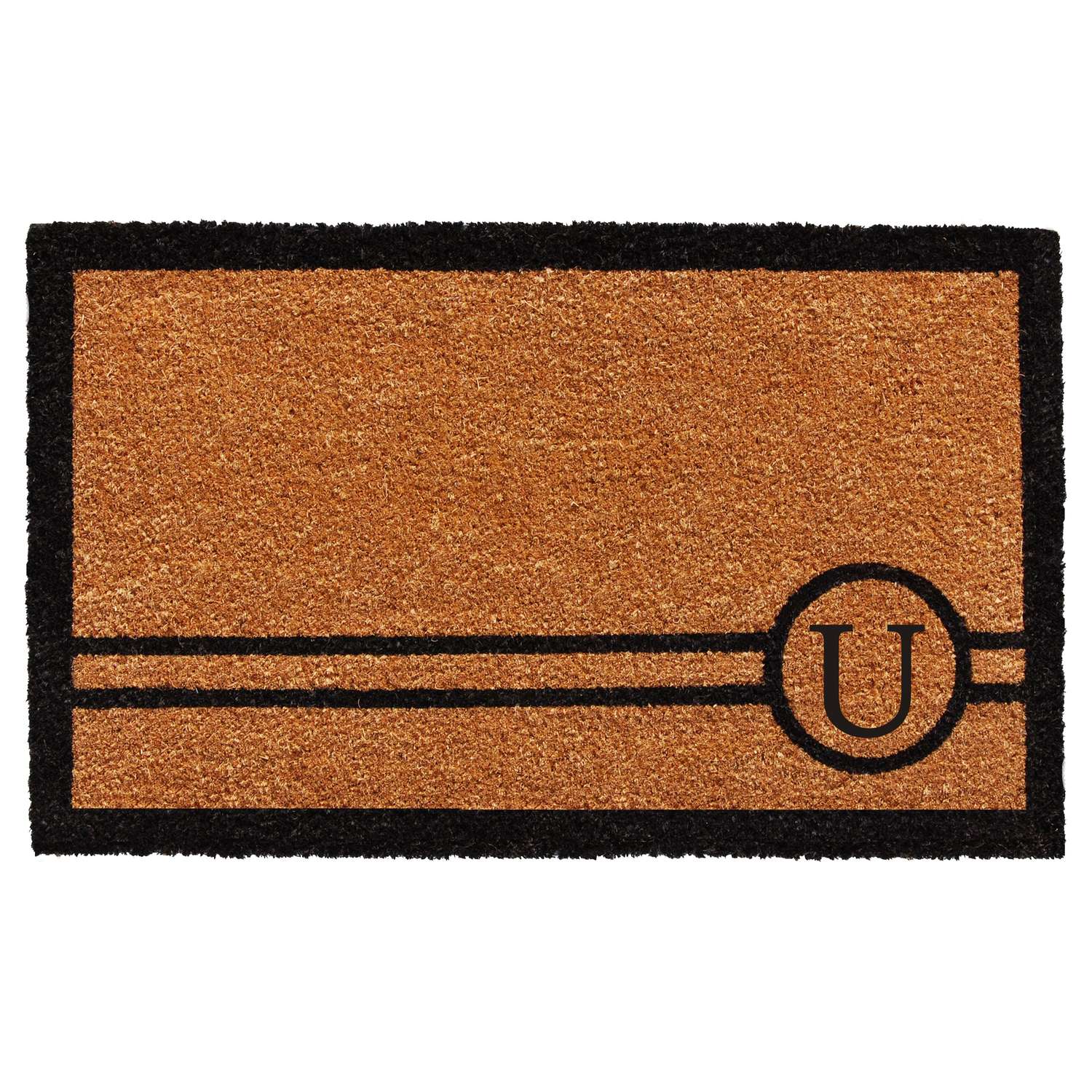  Calloway Mills Chelsea 1.5 W X 2.5 L Black/Brown Rectangular Coir Door Mat