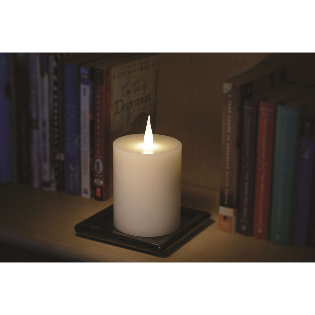  Xodus Innovations Affinity Ivory None Scent Pillar Flameless Flickering Candle