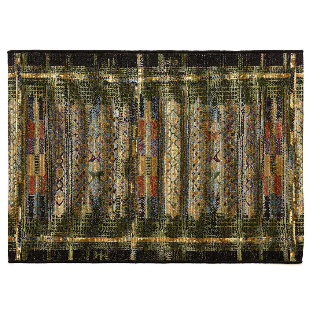  Liora Manne Esencia 1.92 Ft. W X 4.92 Ft. L Green Tribal Stripe Polypropylene/Polyester Floor Mat