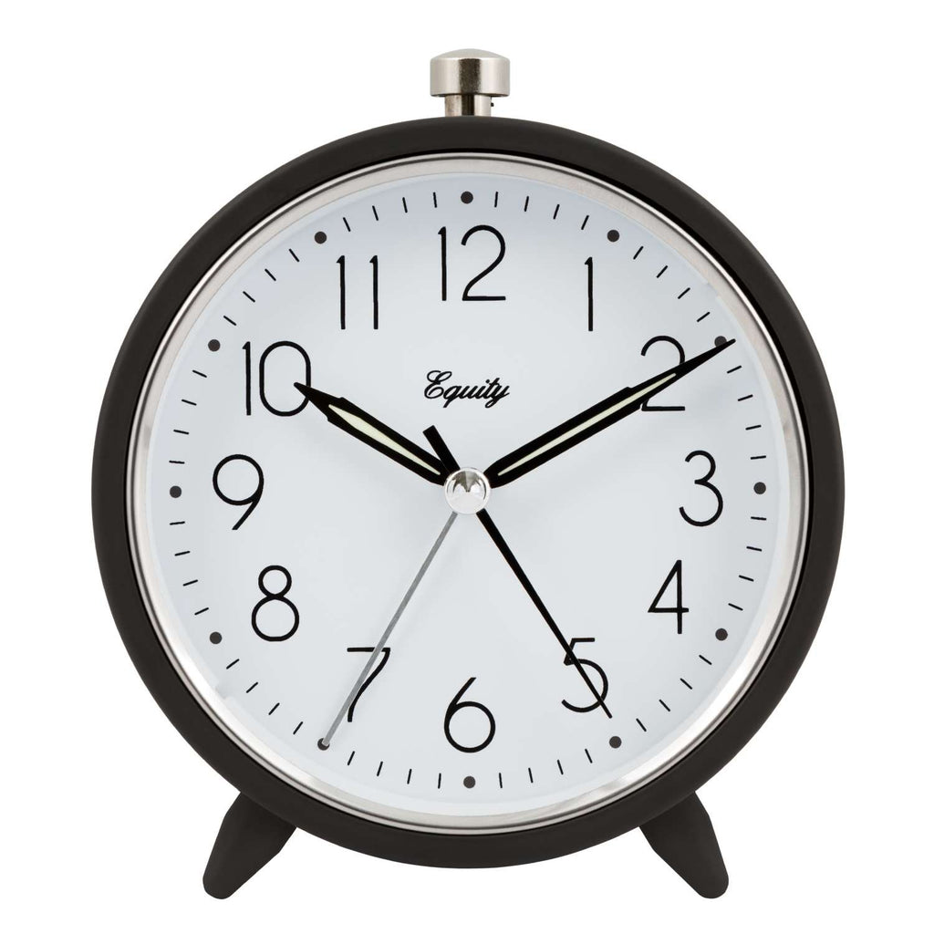  La Crosse Technology Equity 4.25 In. Gray Alarm Clock Analog Battery Operated