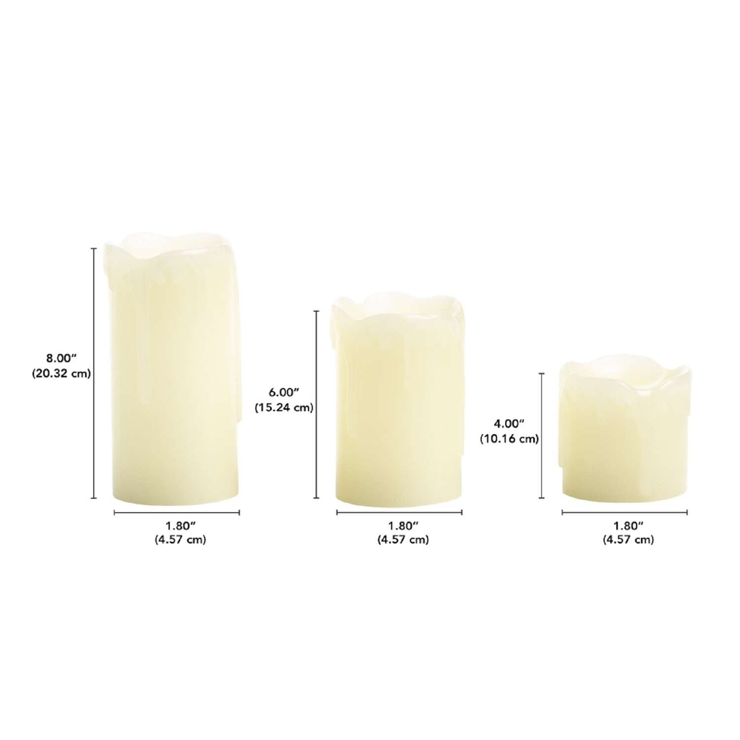  Sterno Home Cream Vanilla Scent Trio Pillar Candle