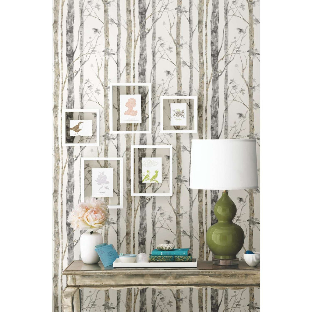  RoomMates 20.5 In. W X 16.5 Ft. L Birch Trees Vinyl Peel And Stick Wallpaper