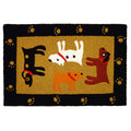  Jellybean 20 In. W X 30 In. L Black Woof Woof Accent Rug