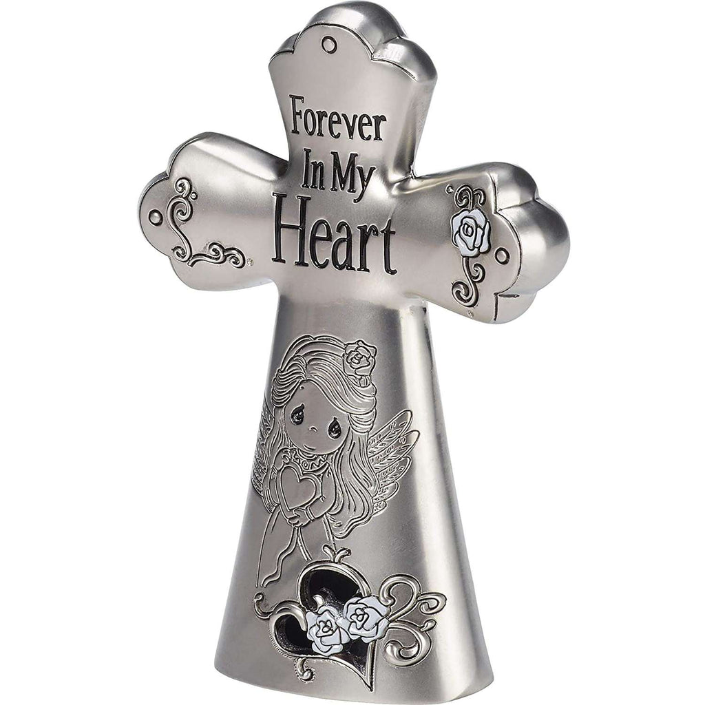  Precious Moments 3.5 In. H Silver Zinc Alloy Angel Cross