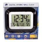  La Crosse Technology 8.95 In. L X 1.2 In. W Indoor Contemporary Digital Atomic Wall Clock Plastic Bl
