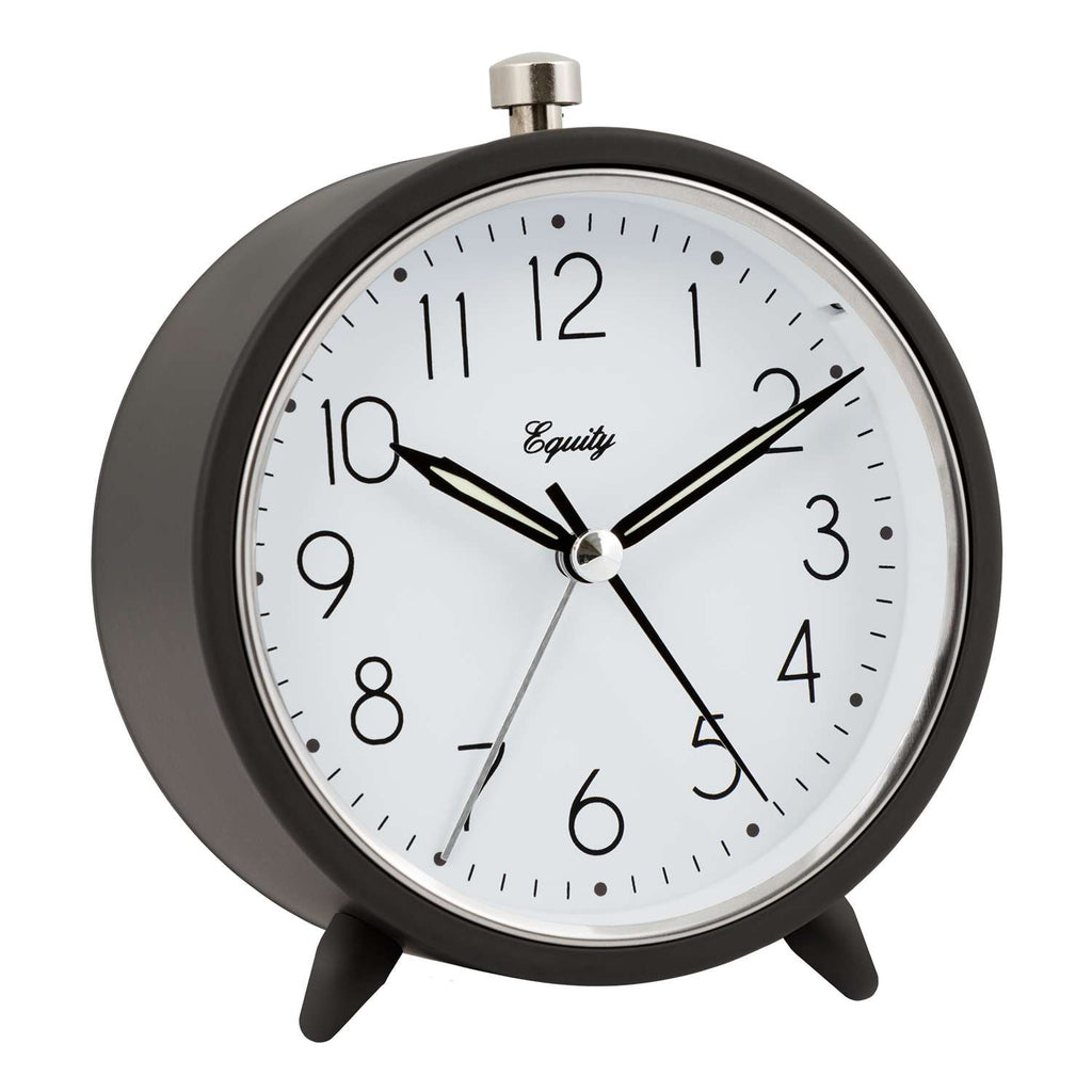  La Crosse Technology Equity 4.25 In. Gray Alarm Clock Analog Battery Operated