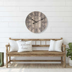  Westclox 15.5 In. L X 15.5 In. W Indoor Farmhouse Analog Wall Clock Wood Brown