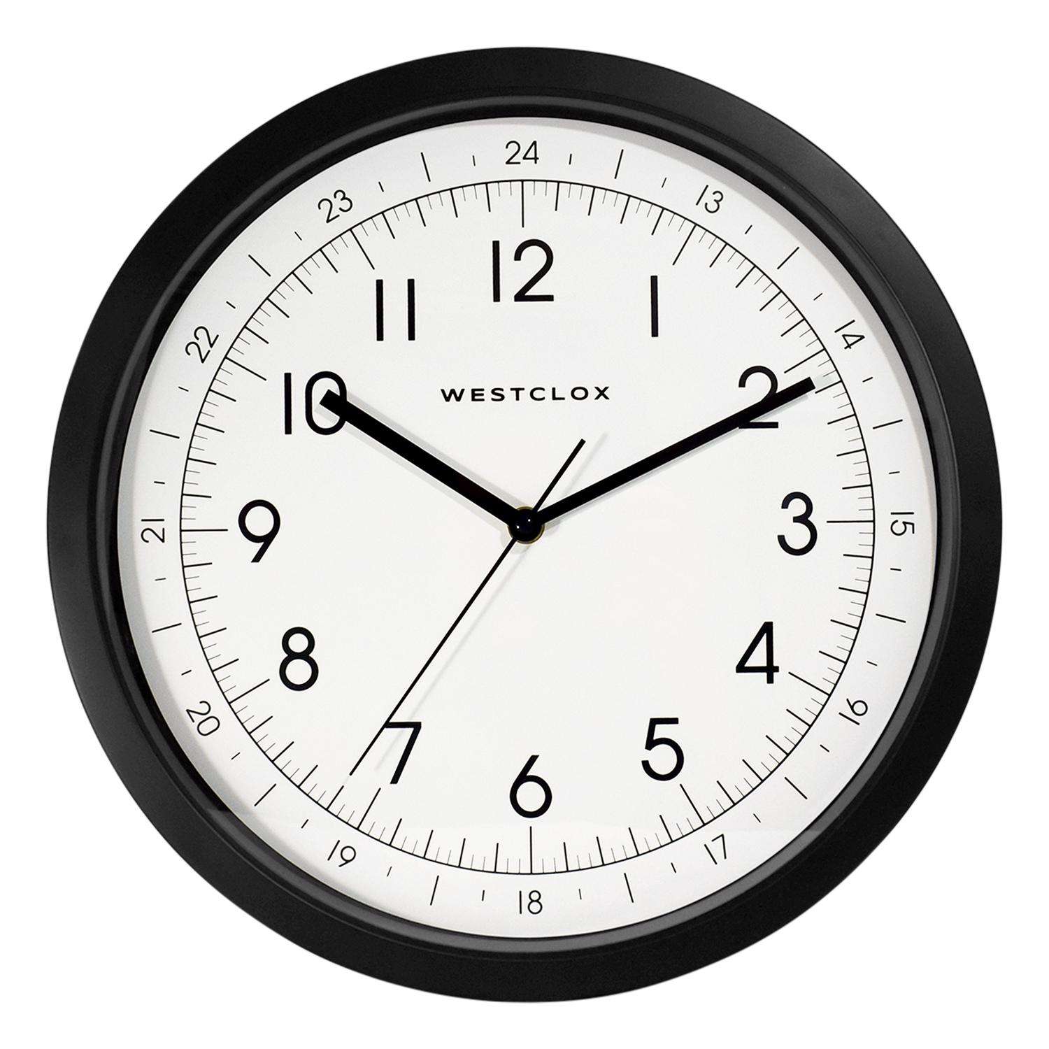  Westclox 13.75 In. L X 13.75 In. W Indoor Analog Wall Clock Plastic Black/White