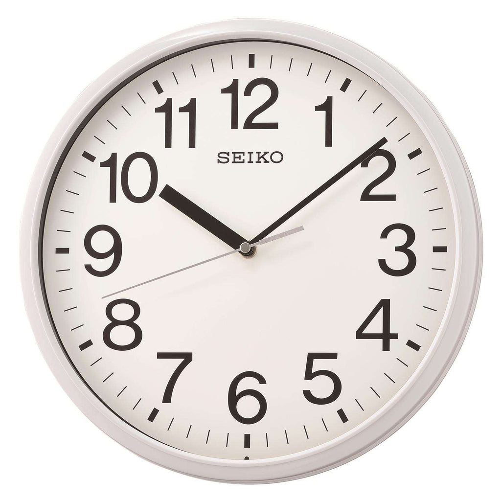  Seiko 12 In. L X 1.81 In. W Indoor Classic Analog Wall Clock Glass/Plastic White