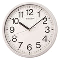  Seiko 12 In. L X 1.81 In. W Indoor Classic Analog Wall Clock Glass/Plastic White