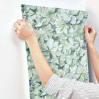  RoomMates 20.5 In. W X 18.86 Ft. L Hydrangea Vinyl Peel And Stick Wallpaper