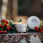  The Rustic House Silver Berries/Woods Scent Travel Candle 4 Oz