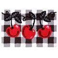  Jellybean 20 In. W X 30 In. L Multicolored Cherries On Checks Polyester Accent Rug