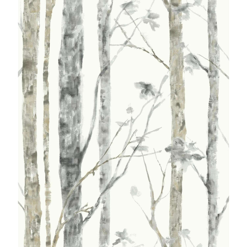  RoomMates 20.5 In. W X 16.5 Ft. L Birch Trees Vinyl Peel And Stick Wallpaper