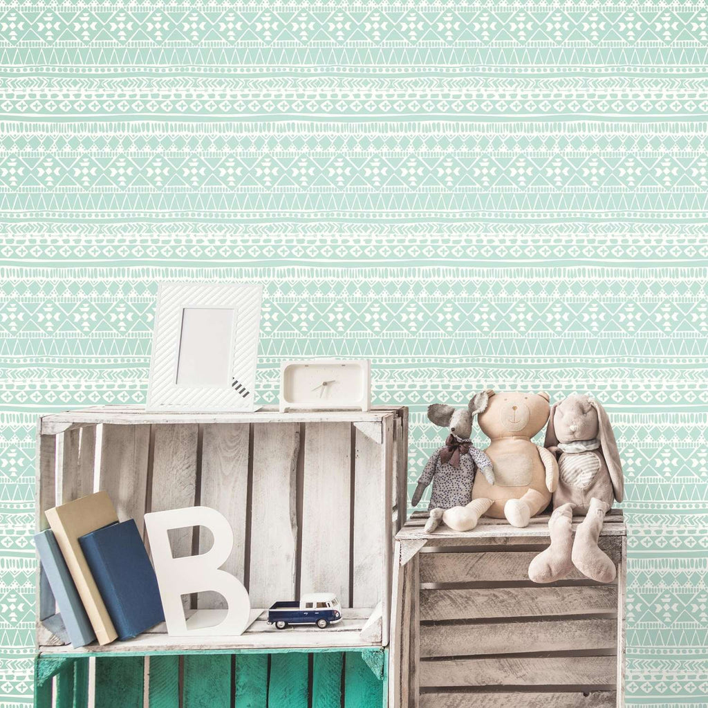  RoomMates 20.5 In. W X 16.5 Ft. L Tribal Vinyl Peel And Stick Wallpaper