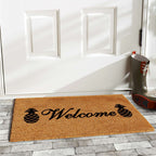  Home & More 1.42 W X 2.42 L Multi-color Welcome Pineapples Coir Door Mat