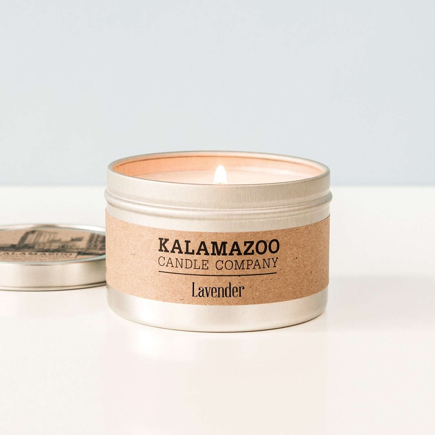  Kalamazoo Candle Company White Lavender Scent Classic Candle 5 Oz