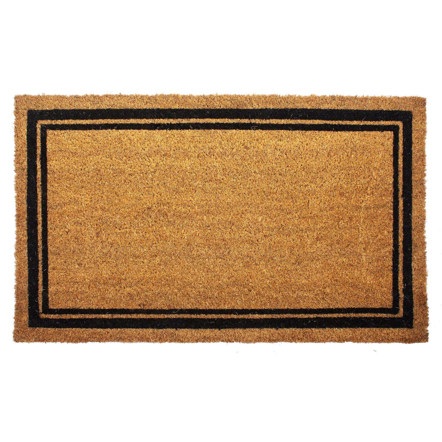  Entryways 30 In. W X 18 In. L Black/Natural With Border Coir Door Mat