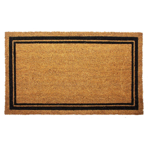  Entryways 30 In. W X 18 In. L Black/Natural With Border Coir Door Mat