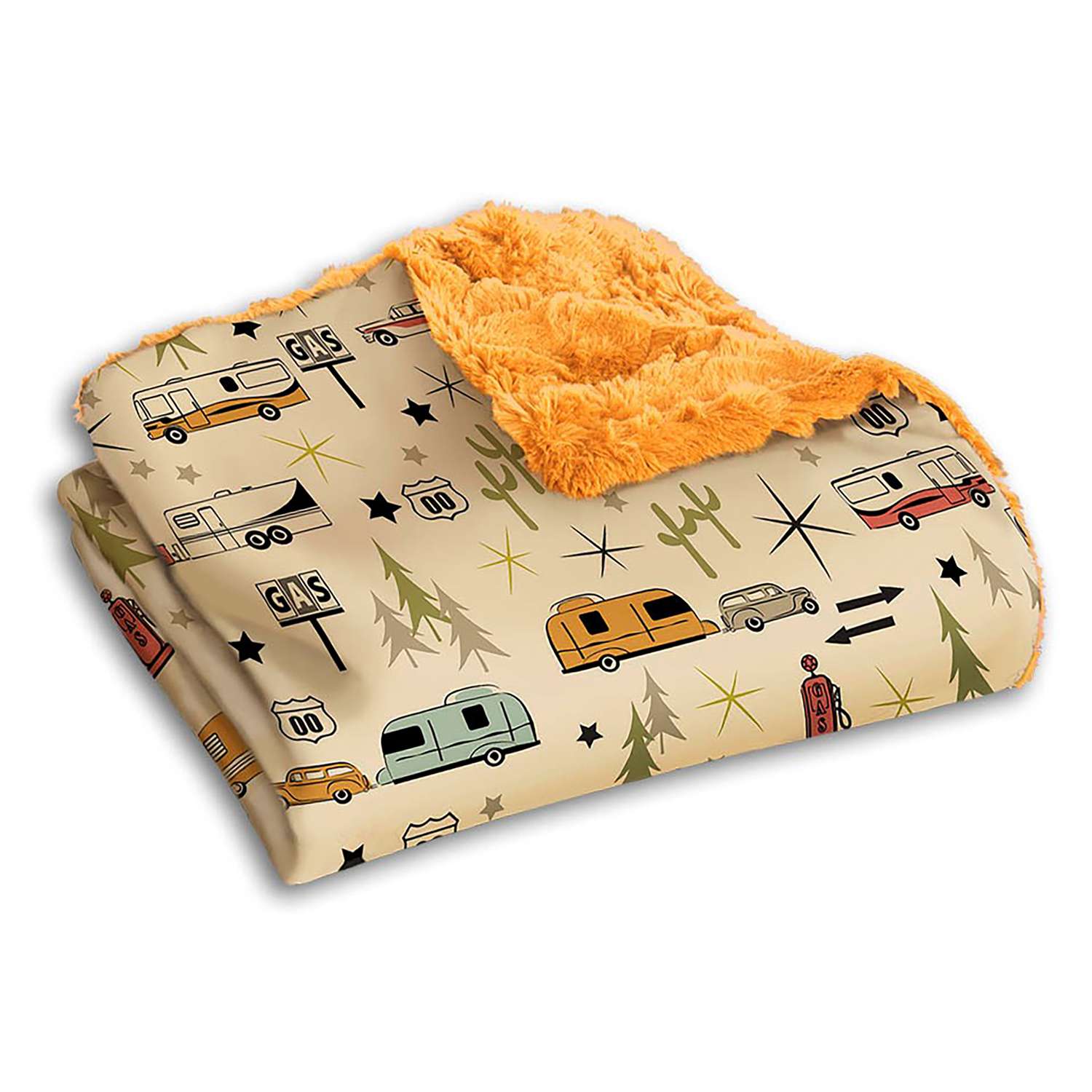  Camp Casual 50 In. W X 60 In. L Orange Polyester Blanket/Throw