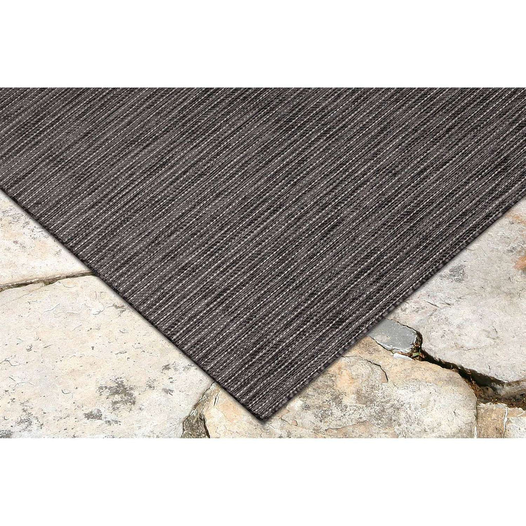  Liora Manne 4.83 Ft. W X 7.5 Ft. L Black Texture Stripe Polypropylene Rug