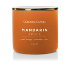  Colonial Candle Pop Of Color Copper/Orange Mandarin Spice Scent Candle Jar 14.5 Oz