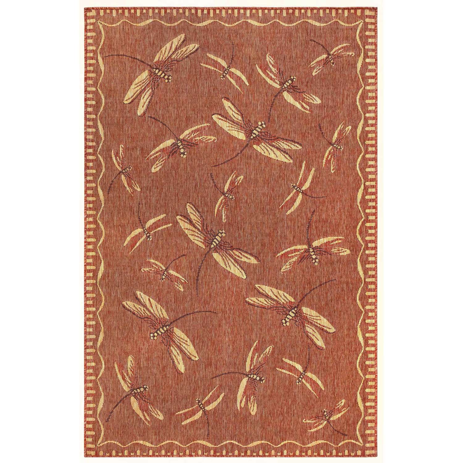  Liora Manne Carmel 4.85 Ft. W X 7.5 Ft. L Red Casual Polypropylene Accent Rug