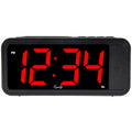  La Crosse Technology Equity 4.35 In. Black Alarm Clock LED Battery Operated